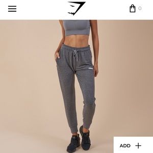 ISO GYMSHARK CHARCOAL MARL FIT BOTTOMS